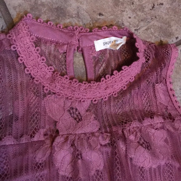 Lace tank top/Paper Tee - Picture 2 of 2